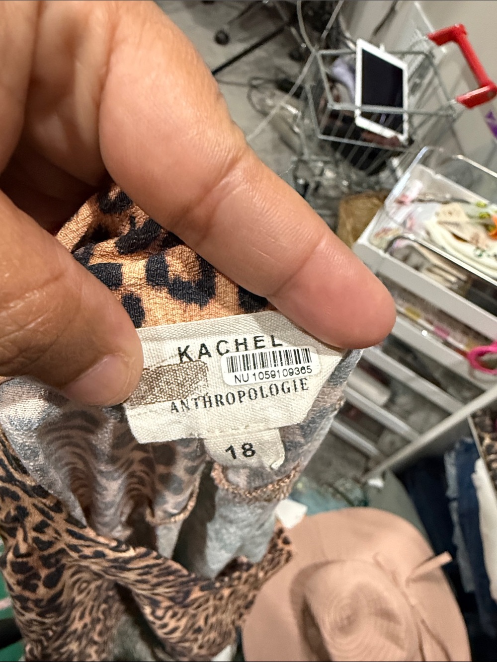 Kachel Anthropologie Floral Leopard Slip Skirt 18 - Picture 4 of 5